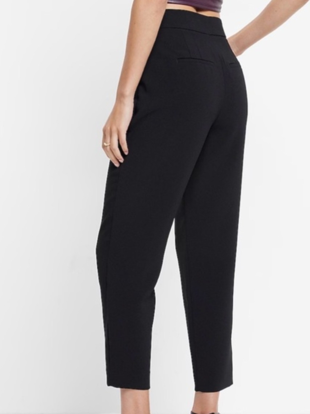Express Women's Black Tailored High-Waist Pants, SZ 6, EUC - Picture 2 of 7